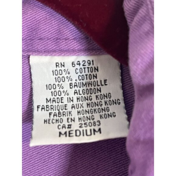 Vintage Disney Dwarf Embroidery Shirt M Purple Theme Park Classic Retro - Picture 6 of 12